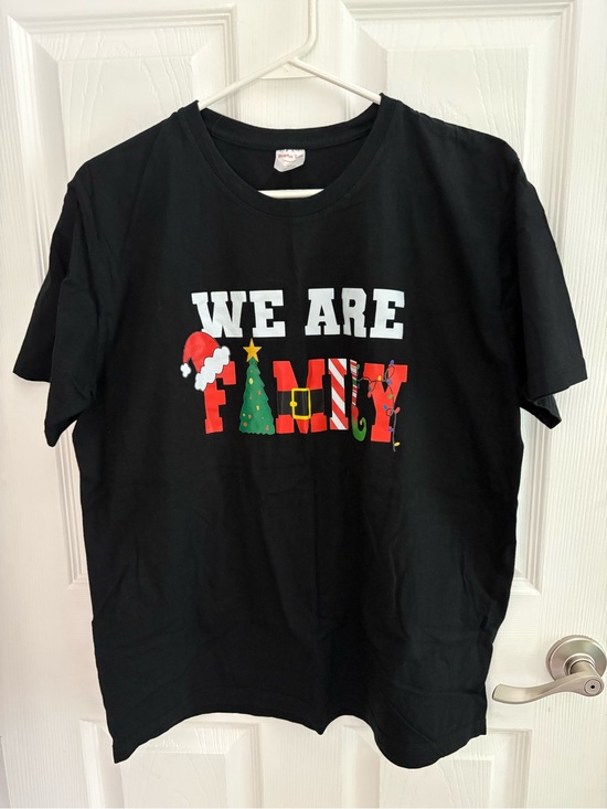 Tops - Black Holiday 'We Are Family' Graphic Tee